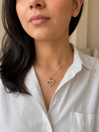 The Polki Open Heart Pendant Set