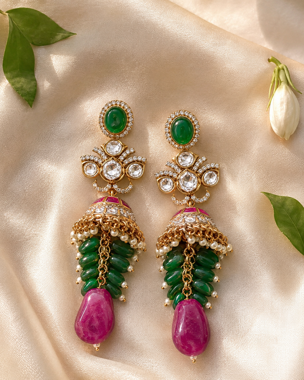 The Polki Jhumka Earrings