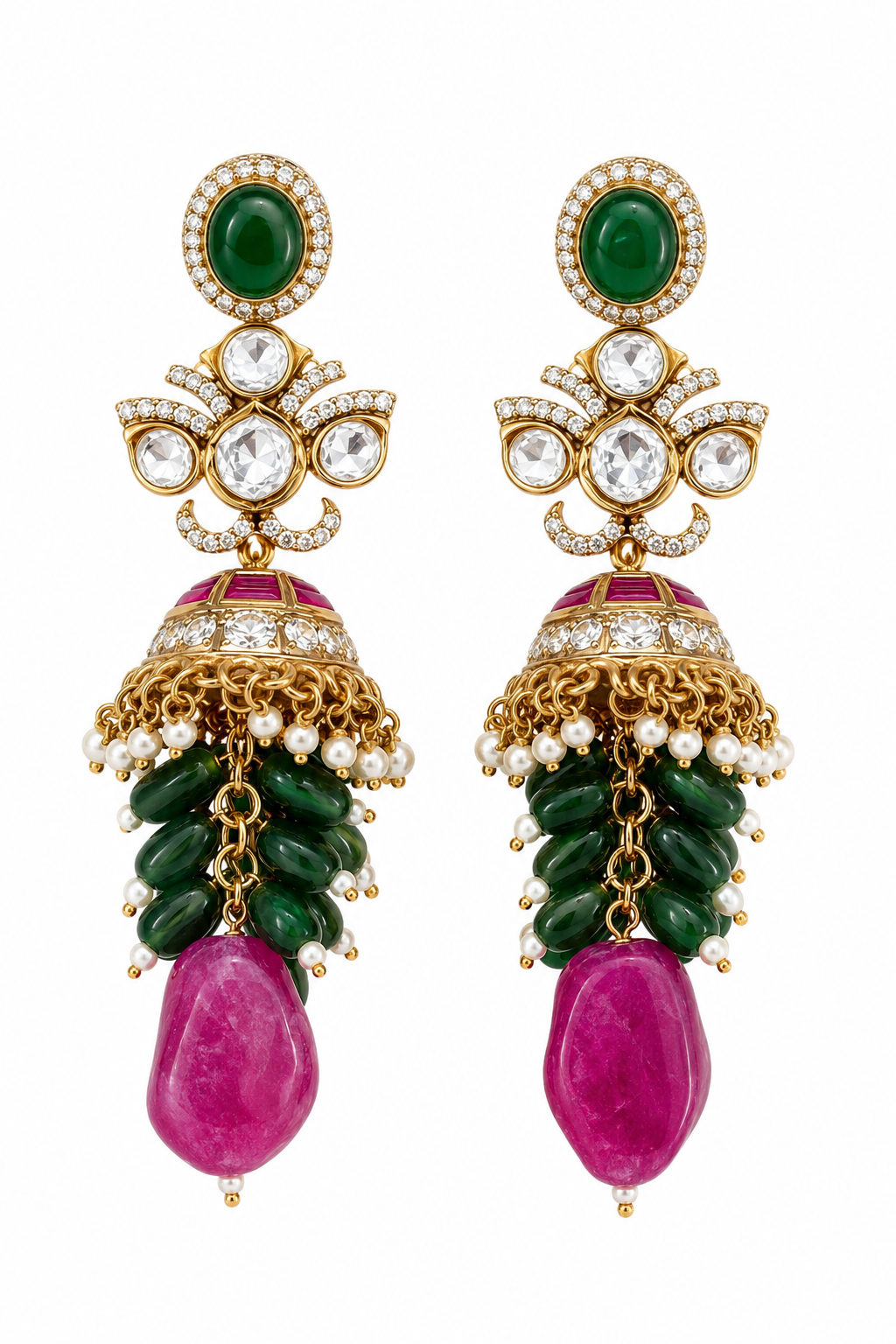 The Polki Jhumka Earrings