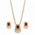 The Polki Ruby Necklace Set
