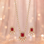 The Polki Ruby Necklace Set