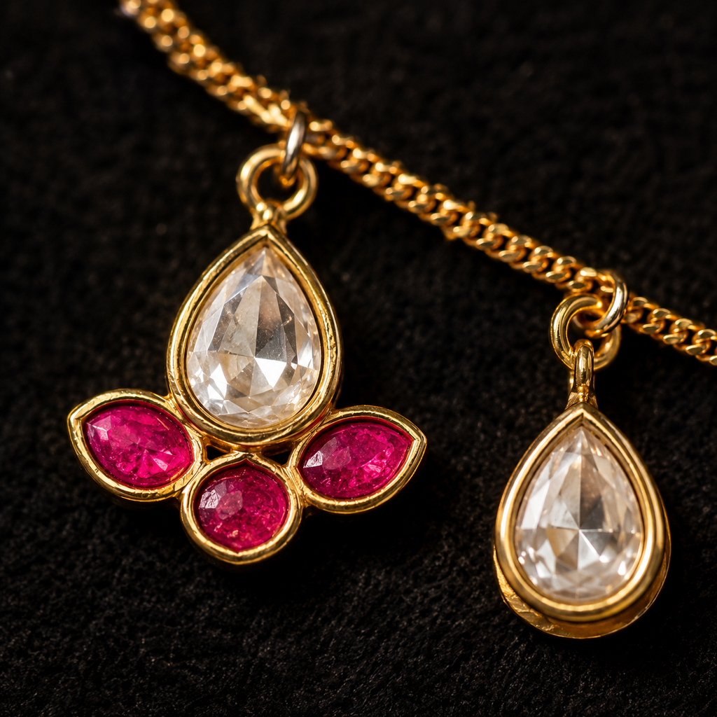 The Polki Tiered Layer Necklace Set