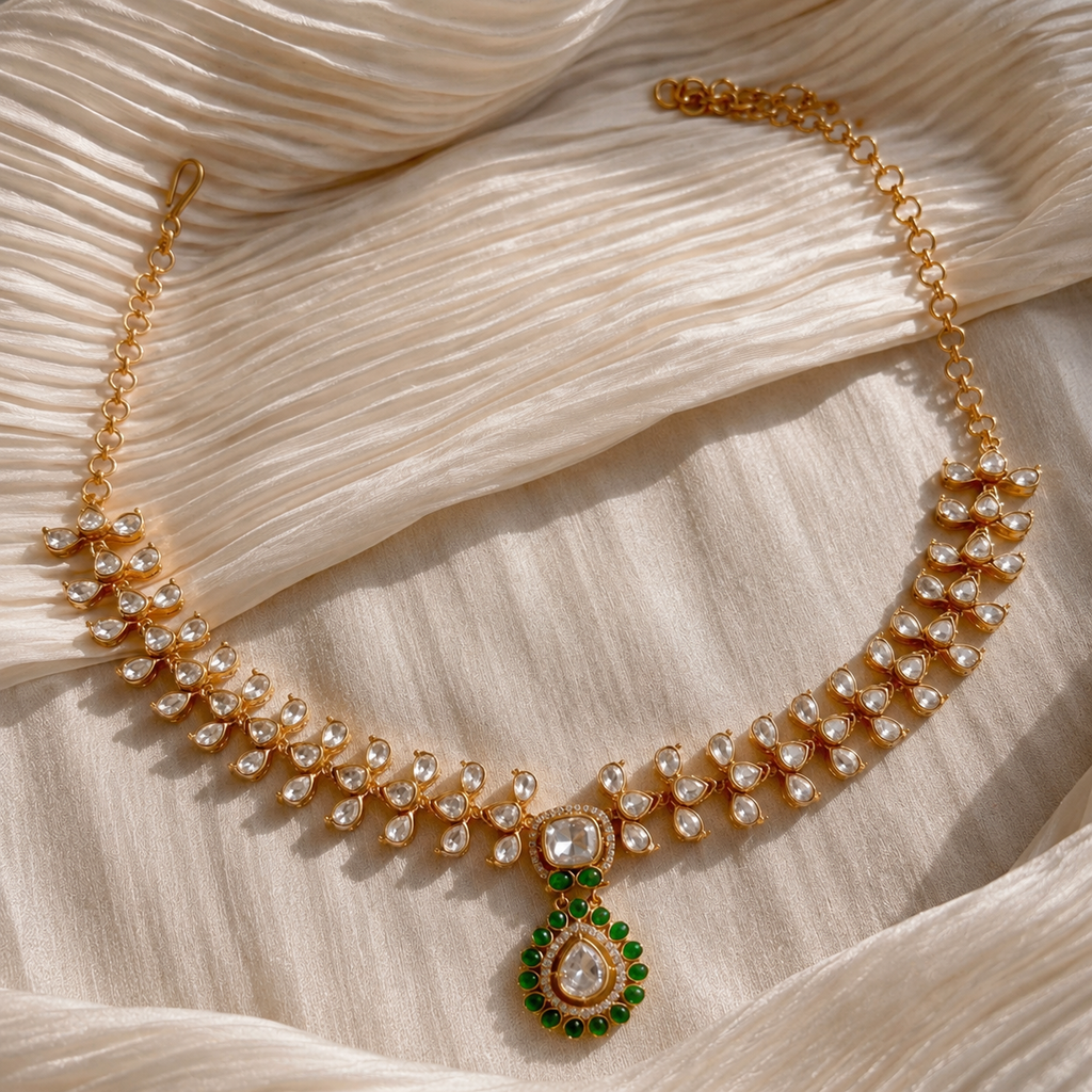 The Polki Bridal Garland Set