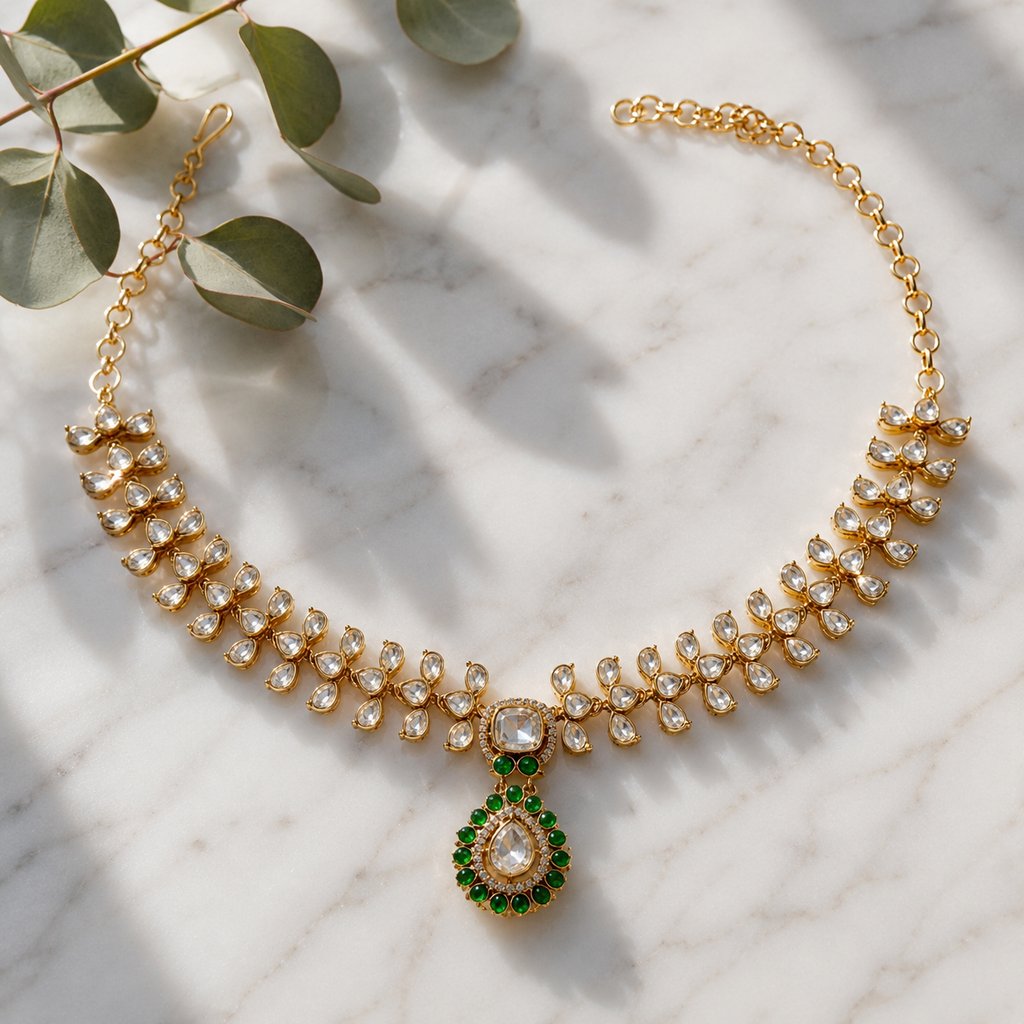 The Polki Bridal Garland Set