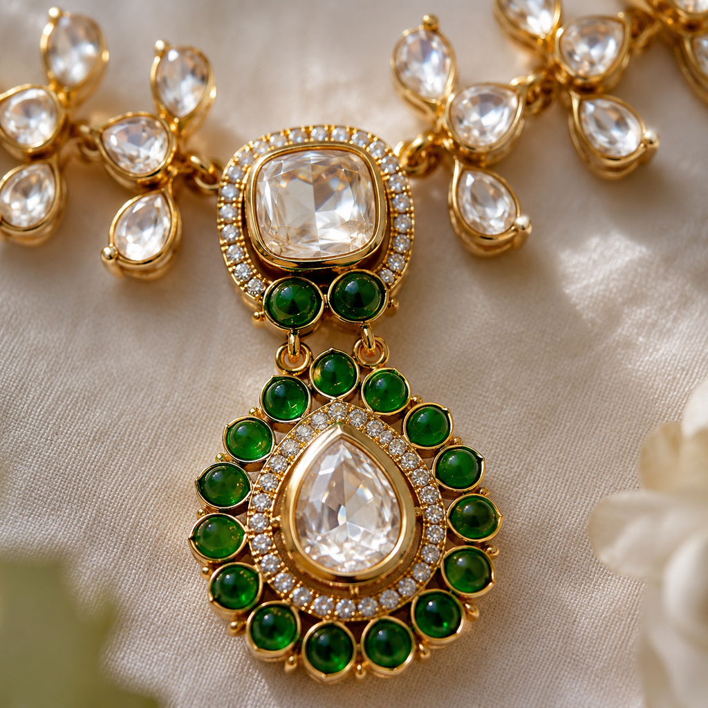 The Polki Bridal Garland Set