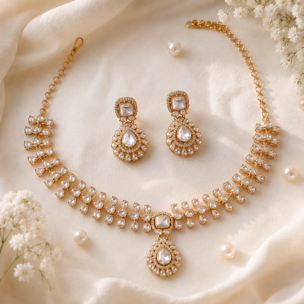 The Polki Bridal Garland Set
