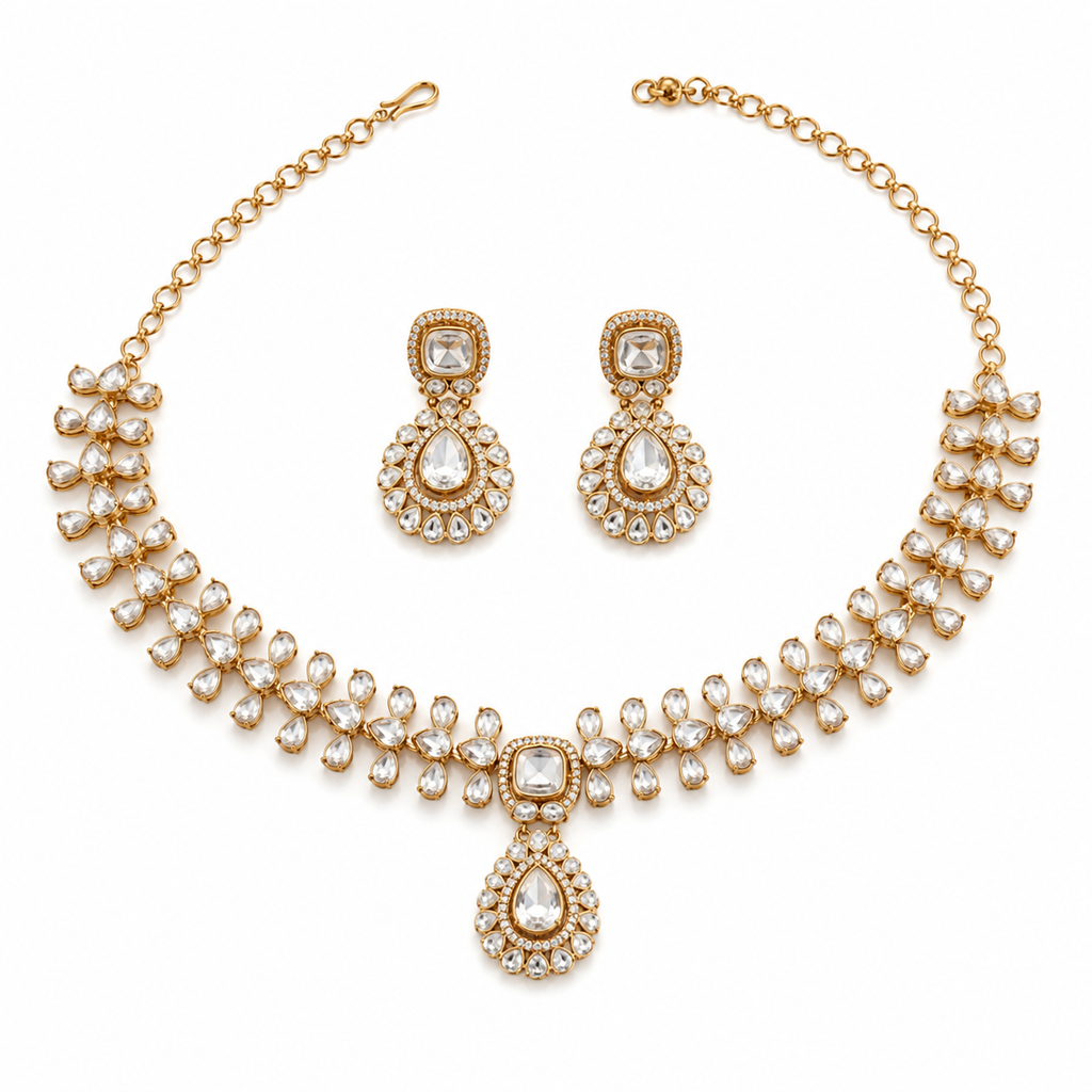 The Polki Bridal Garland Set