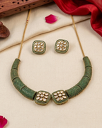 The Emerald Polki Hasli Set