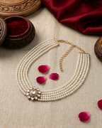 The Polki and Pearl Choker Set