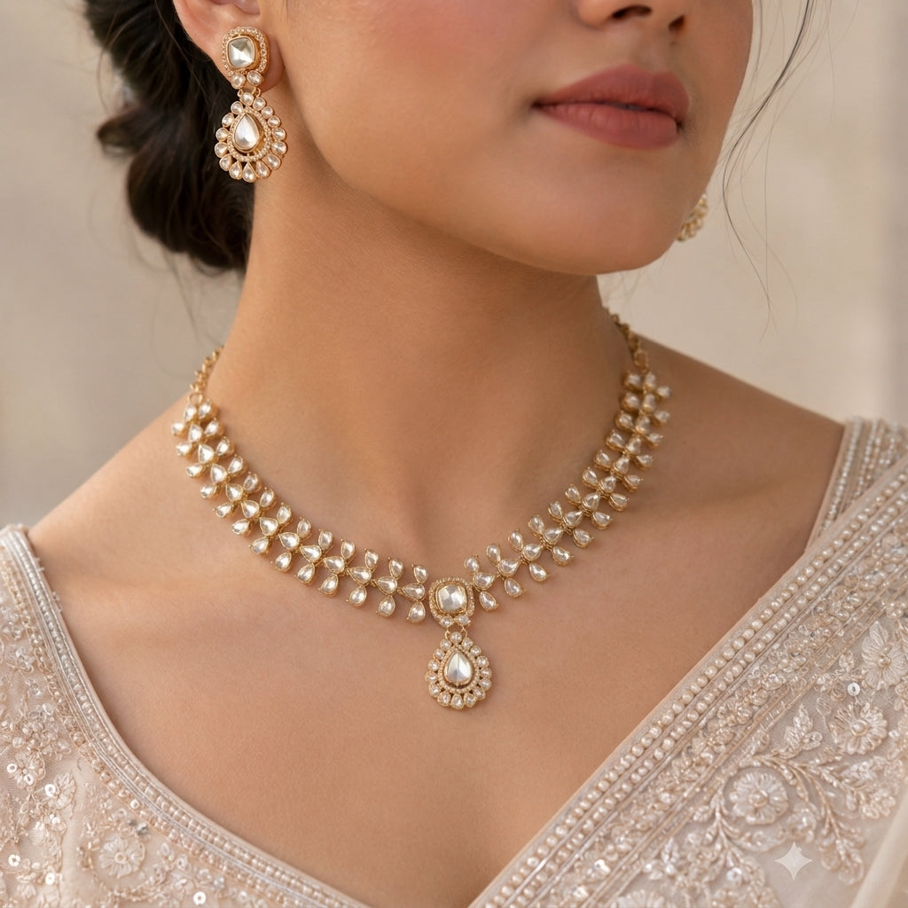 The Polki Bridal Garland Set