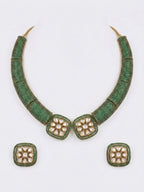 The Emerald Polki Hasli Set