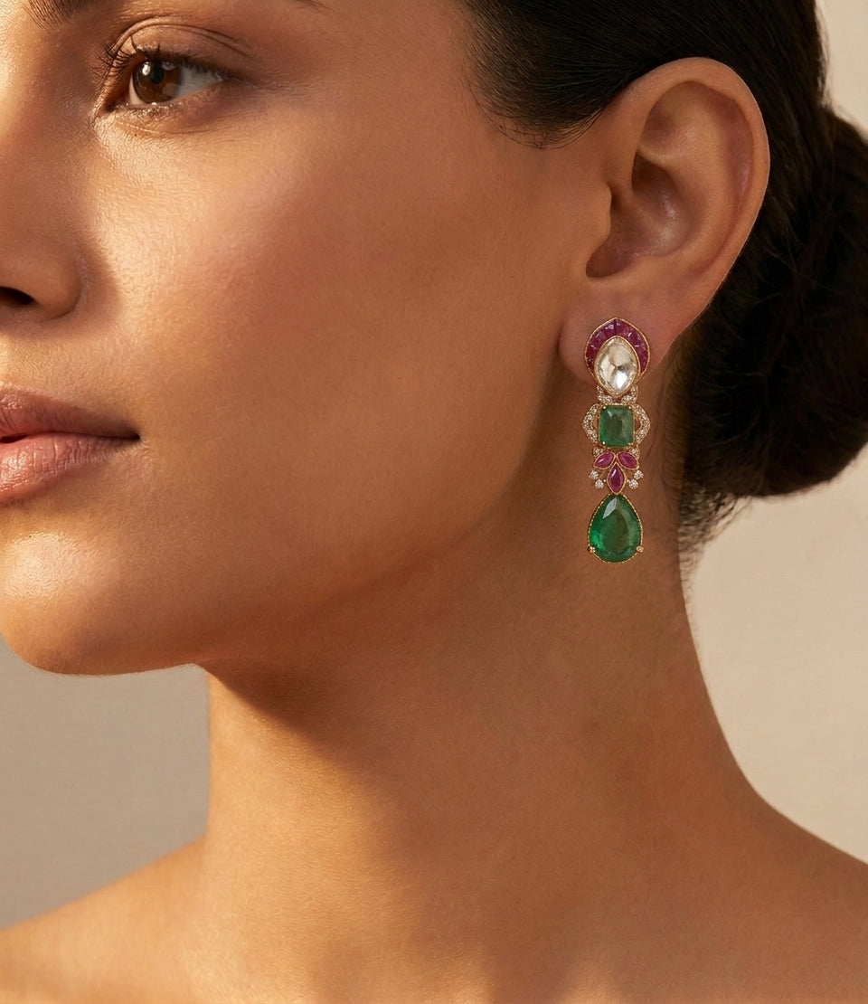 The Polki Drop Earrings