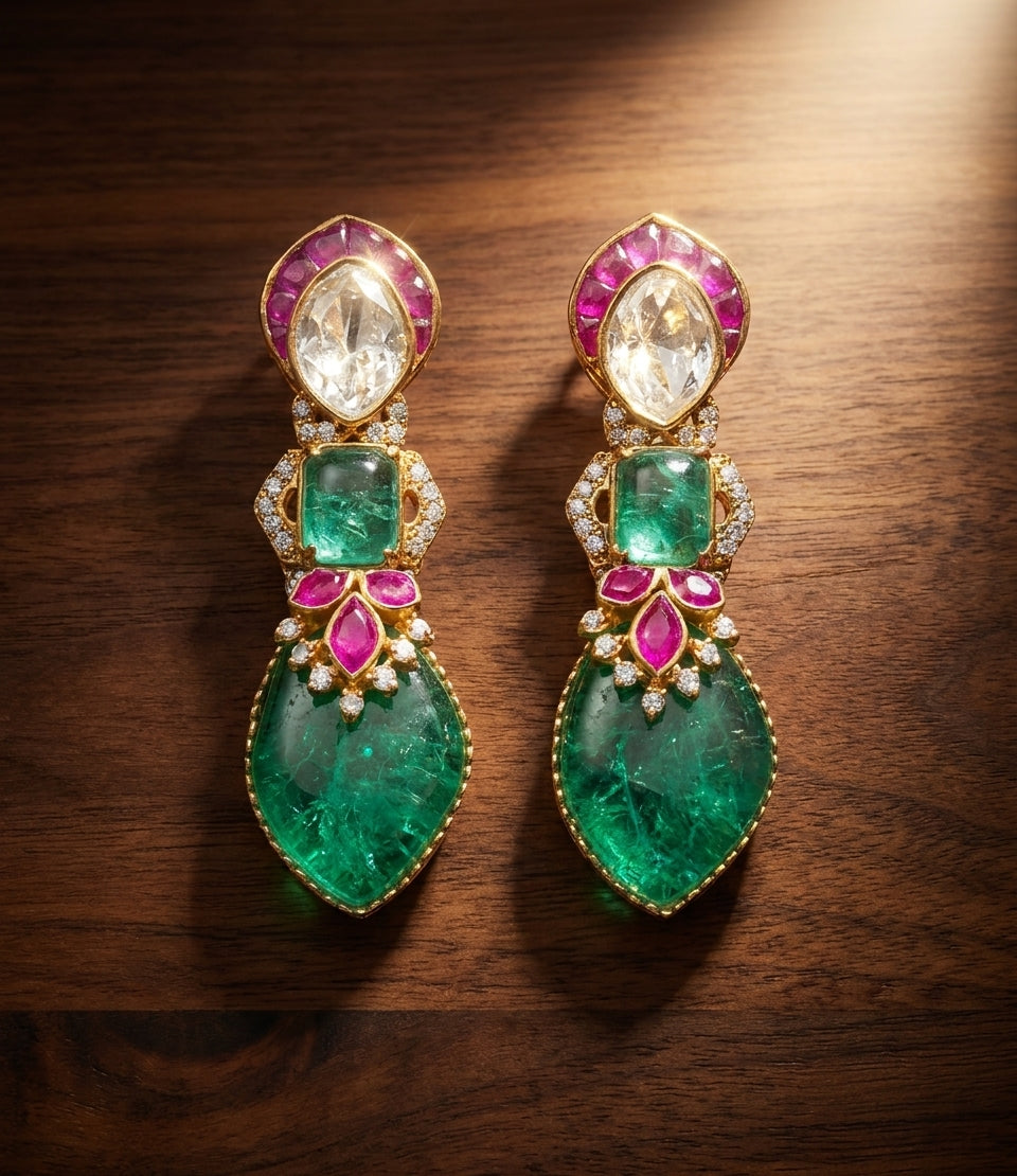 The Polki Drop Earrings