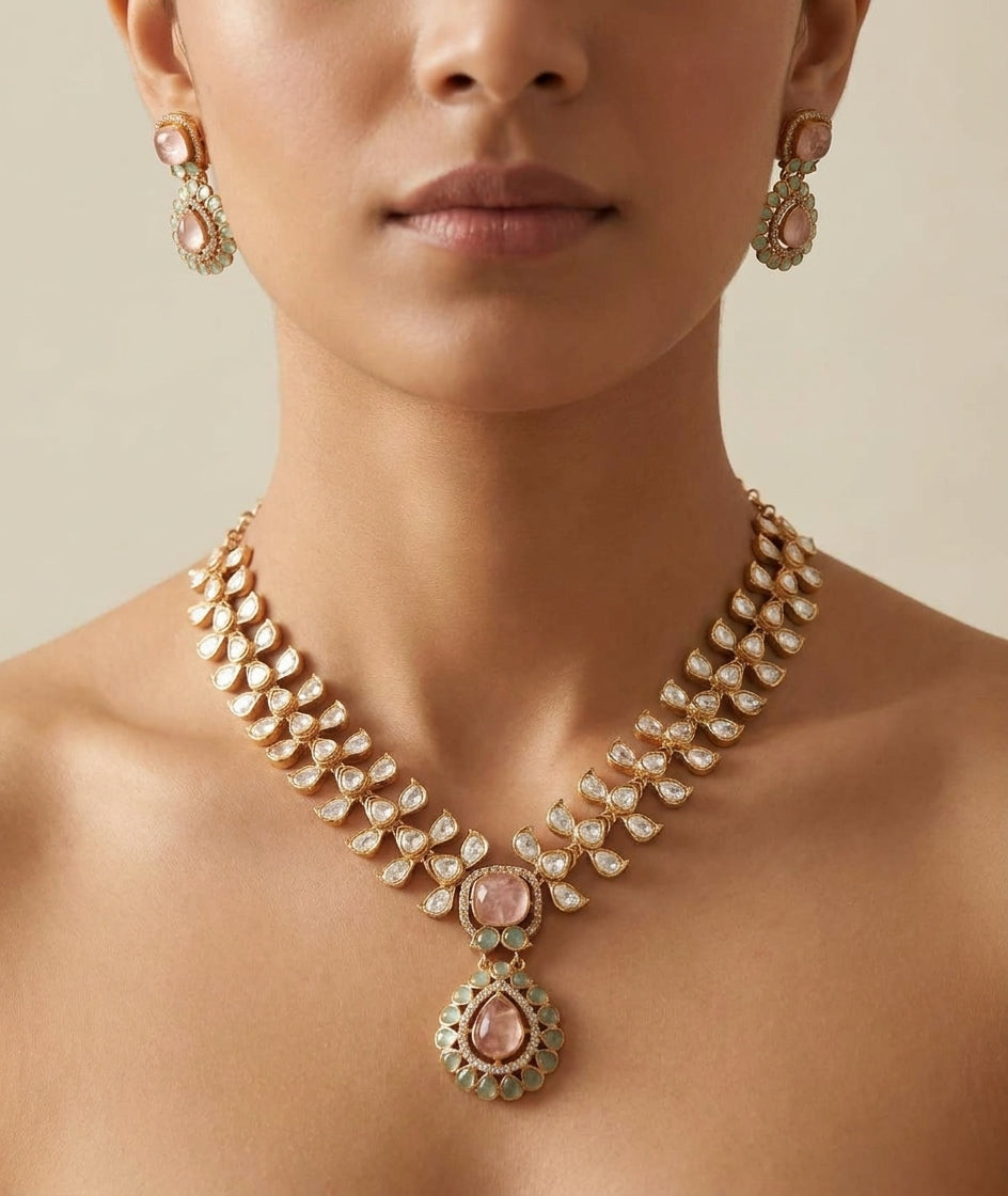 The Polki Bridal Garland Set