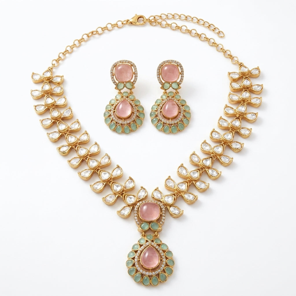 The Polki Bridal Garland Set