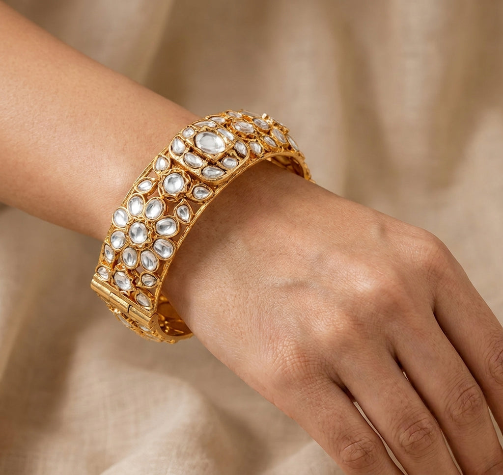 The Polki Flora Bangle