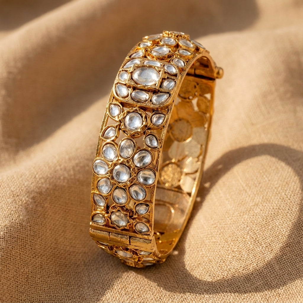 The Polki Flora Bangle