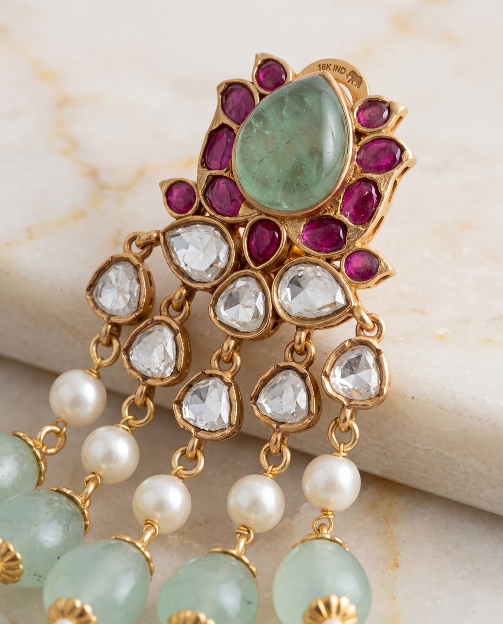 The Polki Cascade Earrings