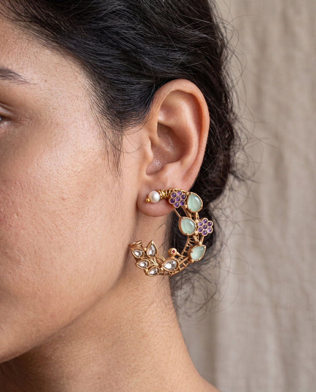 The Polki Fauna & Flora Earring