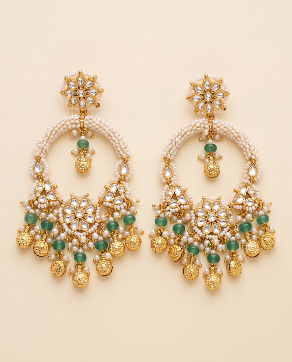The Polki Pachi Kundan Earrings