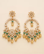 The Polki Pachi Kundan Earrings