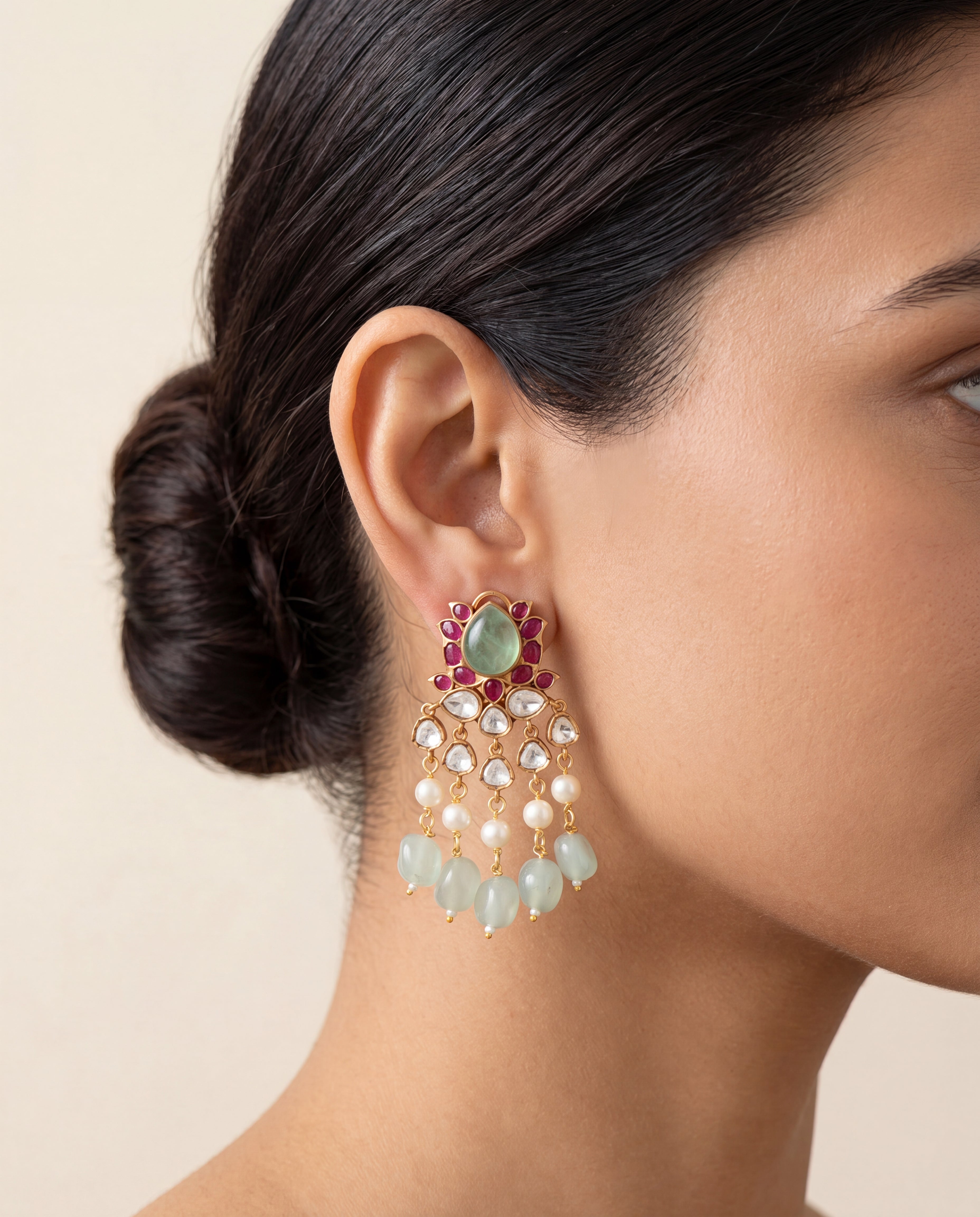 The Polki Cascade Earrings