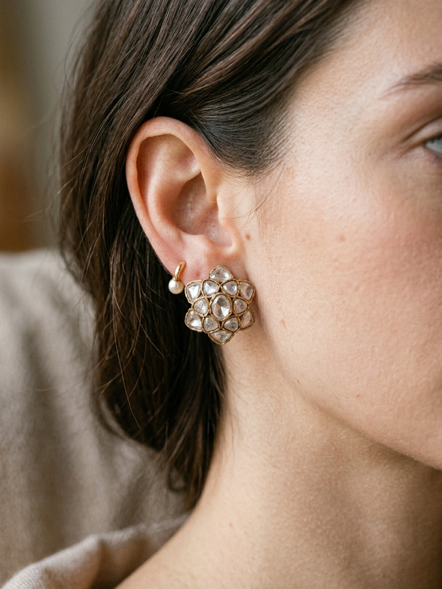 The Polki Star Studs