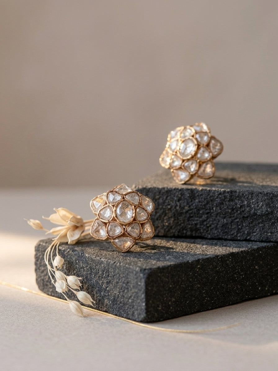 The Polki Star Studs