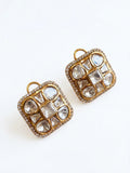 The Polki Square Studs