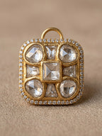 The Polki Square Studs