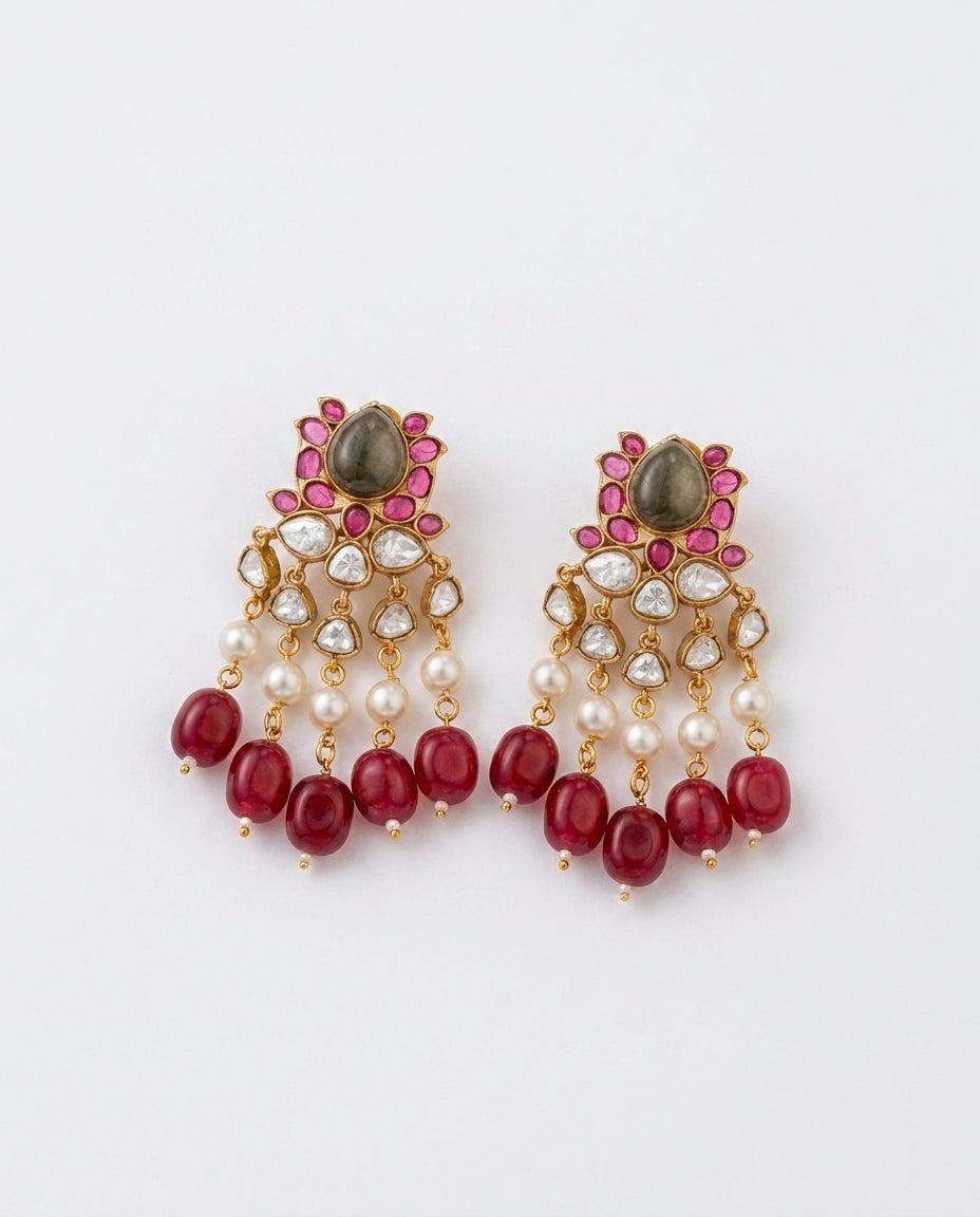 The Polki Cascade Earrings
