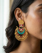 The Kundan Peacock Earrings