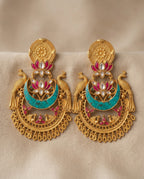 The Kundan Peacock Earrings