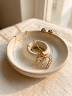 The Polki Open Heart Pendant Set