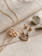 The Polki Open Heart Pendant Set