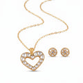 The Polki Open Heart Pendant Set