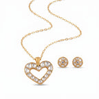 The Polki Open Heart Pendant Set