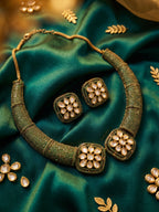 The Emerald Polki Hasli Set